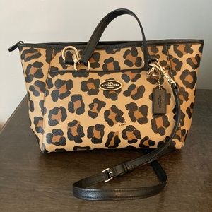 Coach leopard handbag